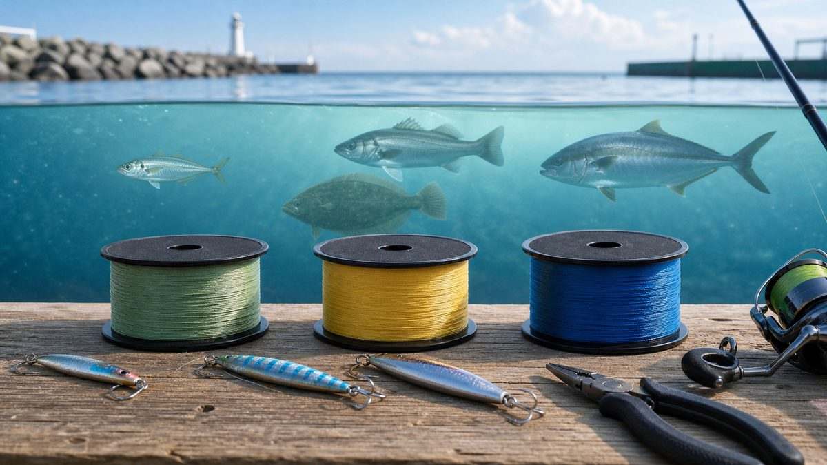 狙う魚の大きさに合わせてPEライン号数を選ぶイメージ画像