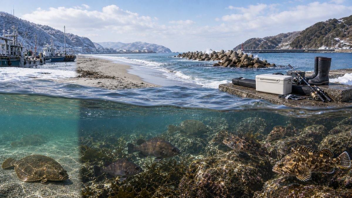 2026年冬の全国釣果情報|地域別・魚種別トレンドマップの要点をまとめた釣り攻略インフォグラフィック