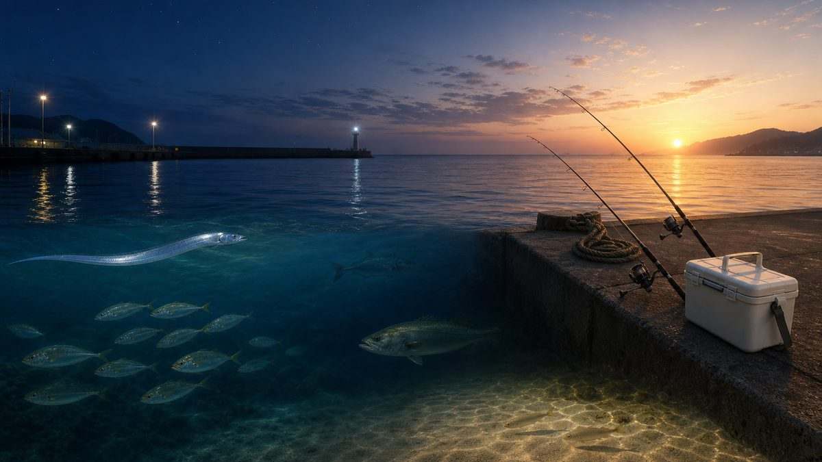 真夏に釣れる魚種カレンダーの要点をまとめた釣り攻略インフォグラフィック