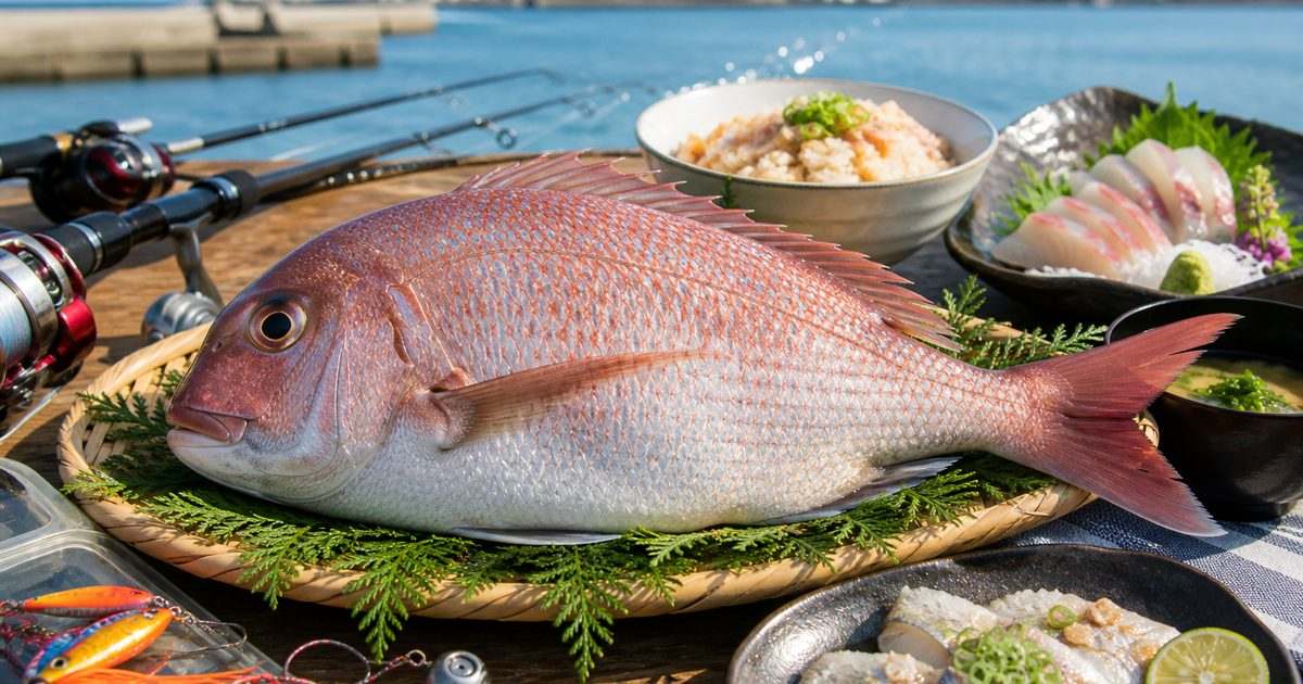 マダイの生態・釣り方・料理をまとめたアイキャッチ画像