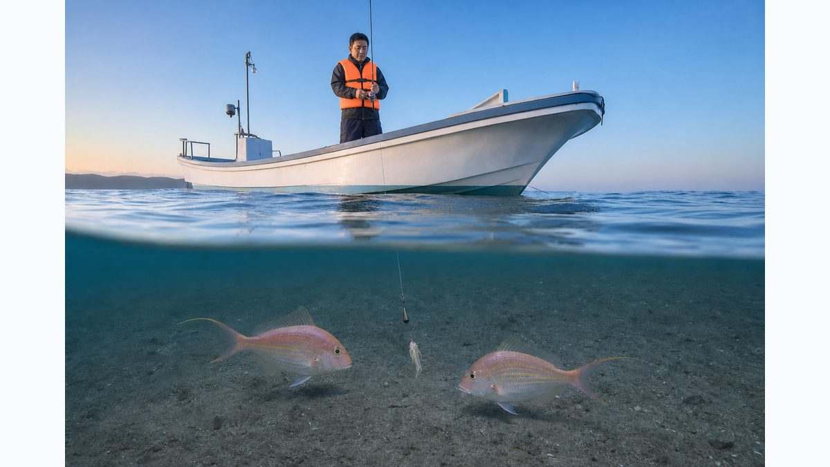 イトヨリダイの釣り方｜遠州灘・御前崎沖の船で狙う中深場の砂泥底の要点をまとめた釣り攻略インフォグラフィック