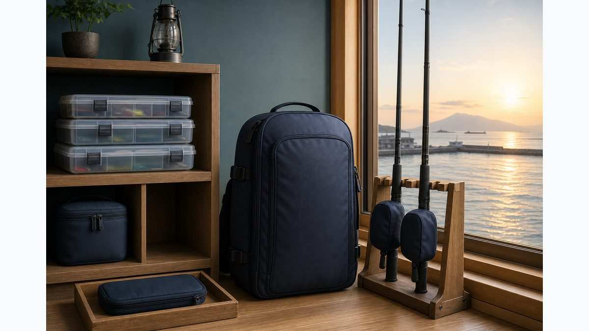 すべての釣り具が定位置に収まり次の釣行準備が整った収納