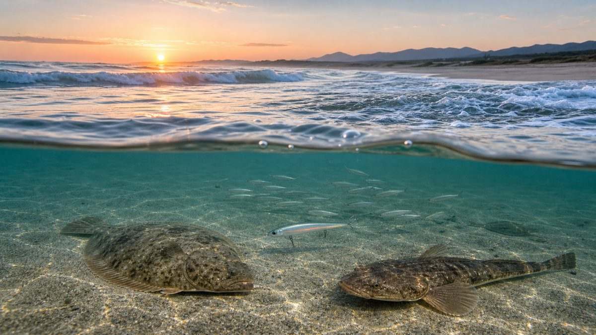 5. 春のヒラメ・マゴチ｜産卵接岸する大型を砂浜から狙うの要点をまとめた釣り攻略インフォグラフィック