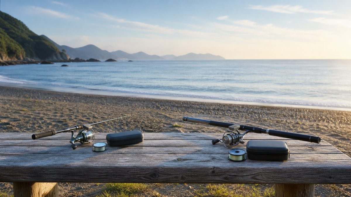 軽量寄りとサーフ向けの2種類の無地スピニングタックル