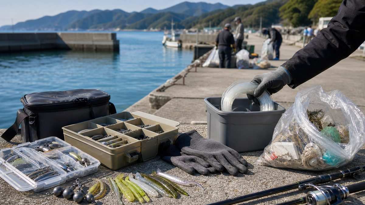 業界の動向：環境保護への取り組みの要点をまとめた釣り攻略インフォグラフィック