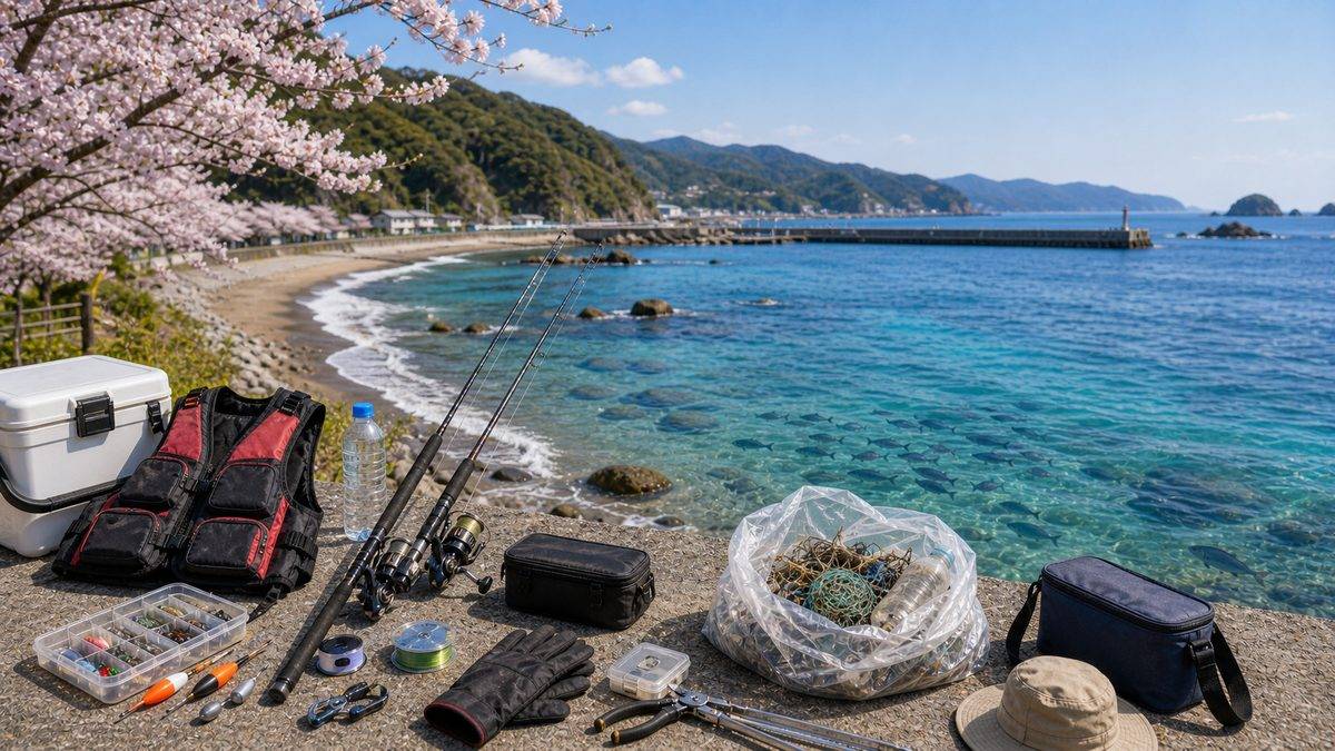 3月〜4月の釣り場情報：春の釣りシーズンと環境の要点をまとめた釣り攻略インフォグラフィック