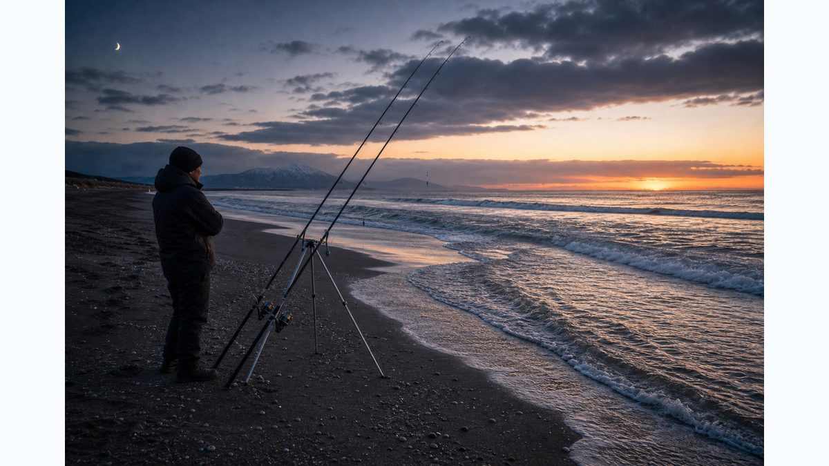 7. 冬のカレイを釣るための時間帯と潮の選び方の要点をまとめた釣り攻略インフォグラフィック