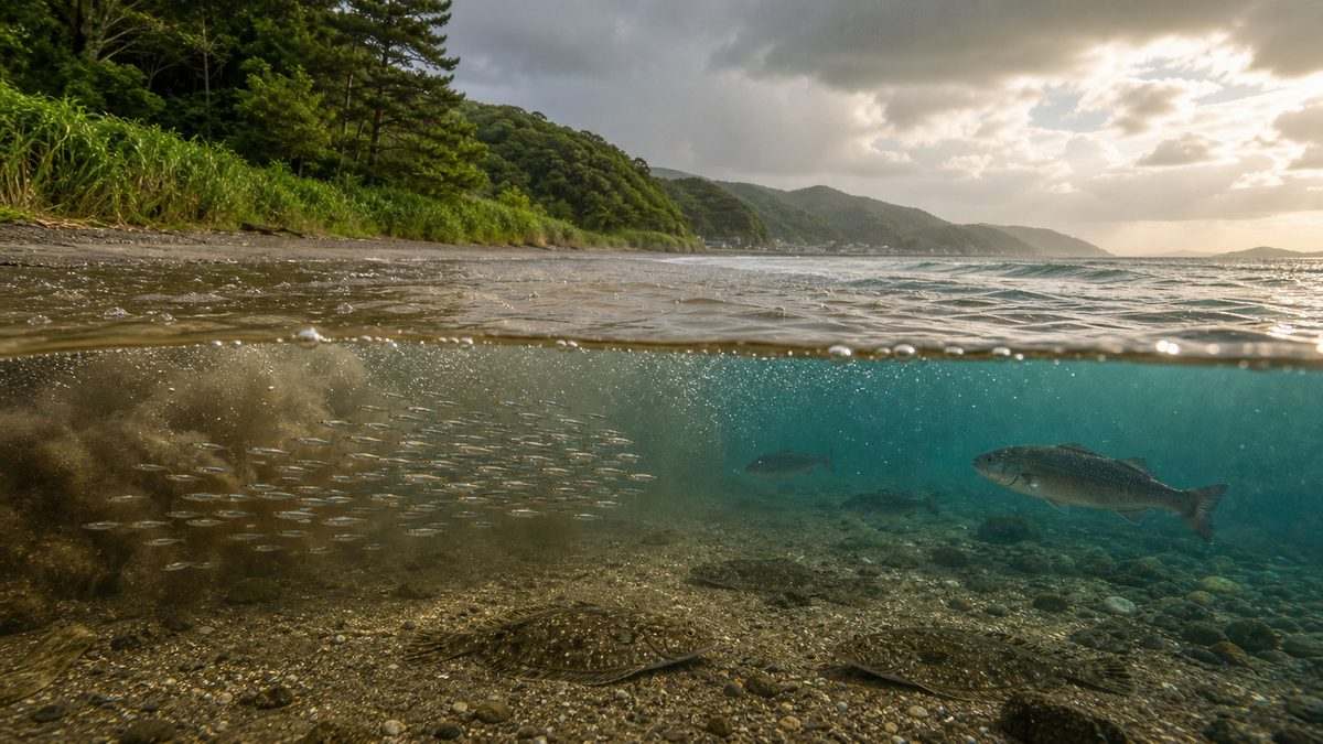 梅雨〜夏の雨は「狙い目」になりやすい——季節で読む雨の釣りの要点をまとめた釣り攻略インフォグラフィック